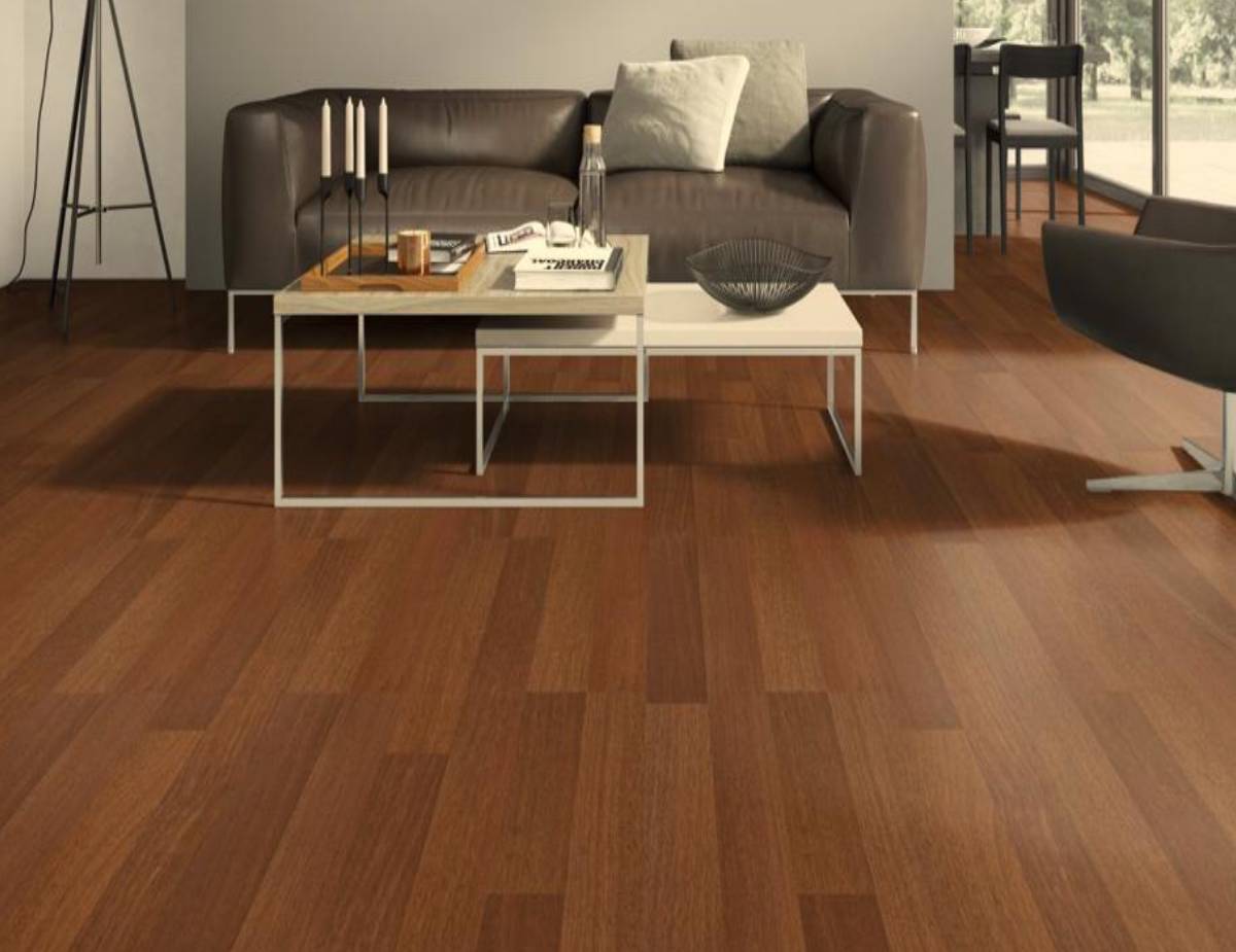 Dark floor laminate
